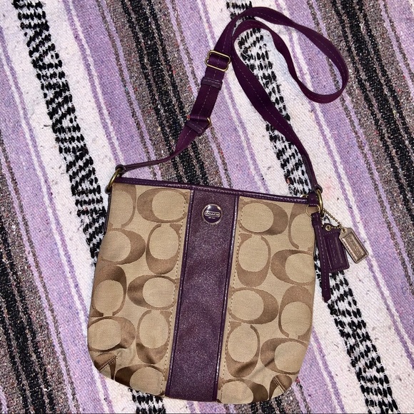 Coach Handbags - Coach Signature Stripe Duffle Crossbody Purse F21905